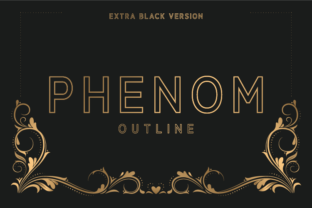 Phenom Outline Extra Black: A Modern Display Typeface for Digital Design